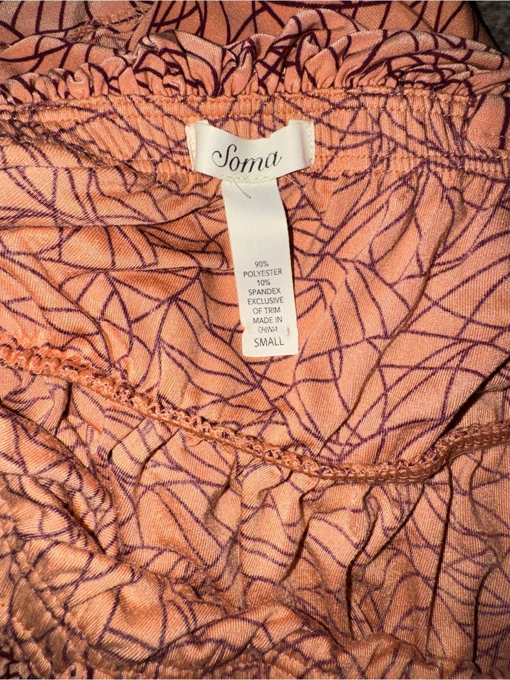 Soma Coral Pink Floral Strapless Sundress Size Small - Picture 4 of 5
